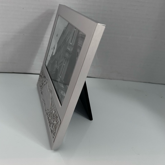 40th Anniversary Photo Frame - Satin Silver with Diamantes - Picture 4 of 5